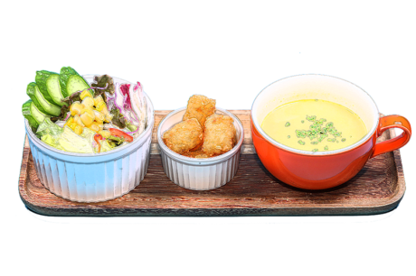「サラダ・スープセット（Salad Soup Set）」レンカフェ（LENN CAFE）