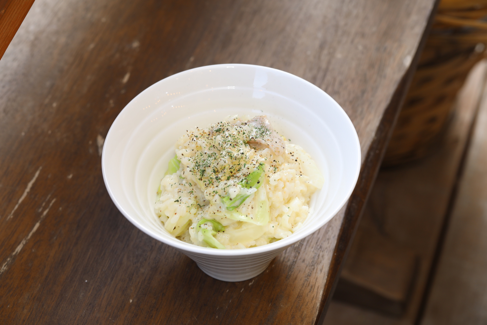 豚バラとキャベツのクリームリゾット（Risotto）1