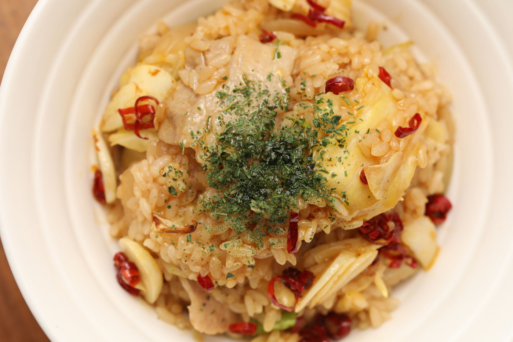 大人の和風しょう油リゾット（Risotto）3