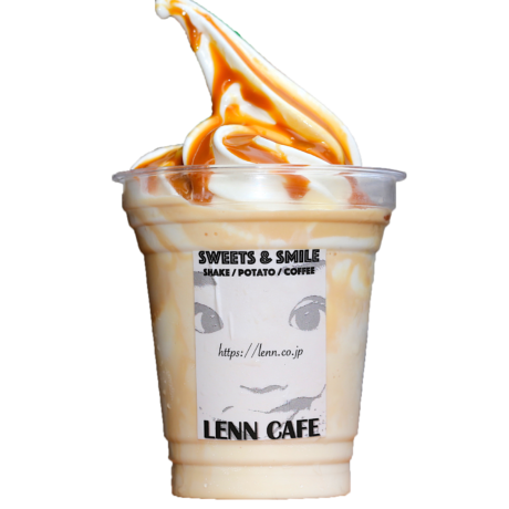 自家製塩バター生キャラメルシェイク（Original Salt Butter Caramel Shake）レンカフェ（LENN CAFE）