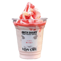 国産生苺ヨーグルトシェイク（Japanese Strawberry Yogurt Shake）レンカフェ（LENN CAFE）